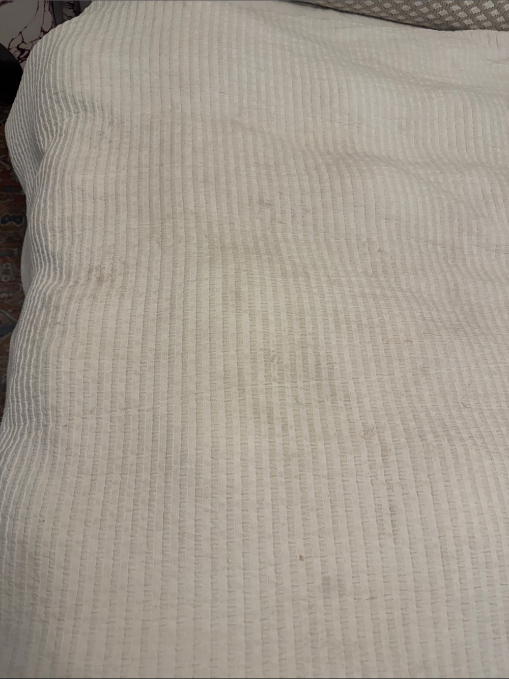 AS IS Pottery Barn 100% Organic Cotton Duvet Cover, Full/Queen, Cream White - Picture 4 of 7